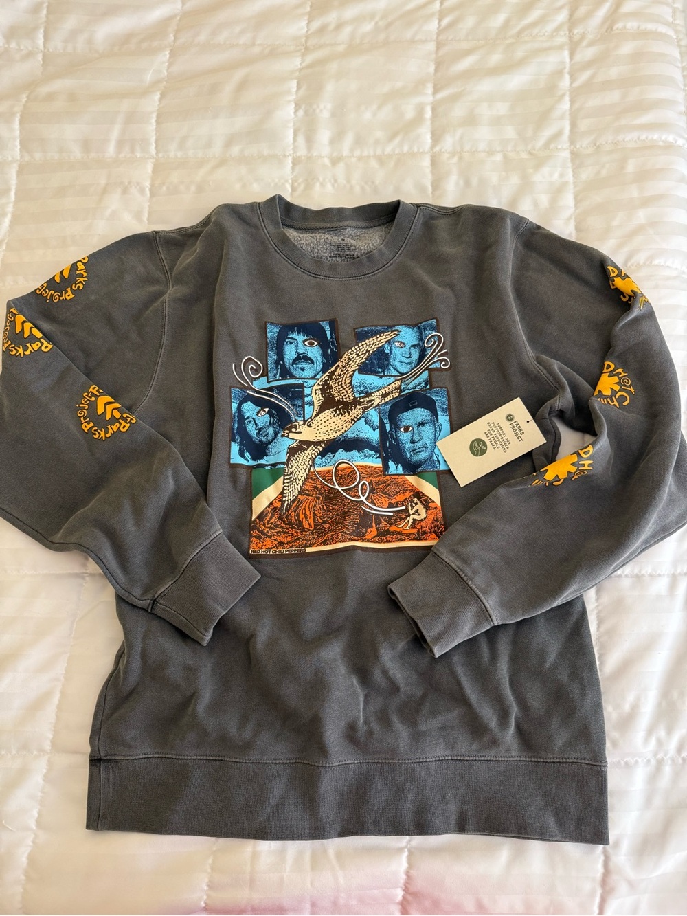 Parks Project Charcoal Crewneck Sweatshirt RED HOT CHILI PEPPERS